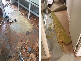Removing Wet Timber, Tile, Lino and Carpet in Sydney